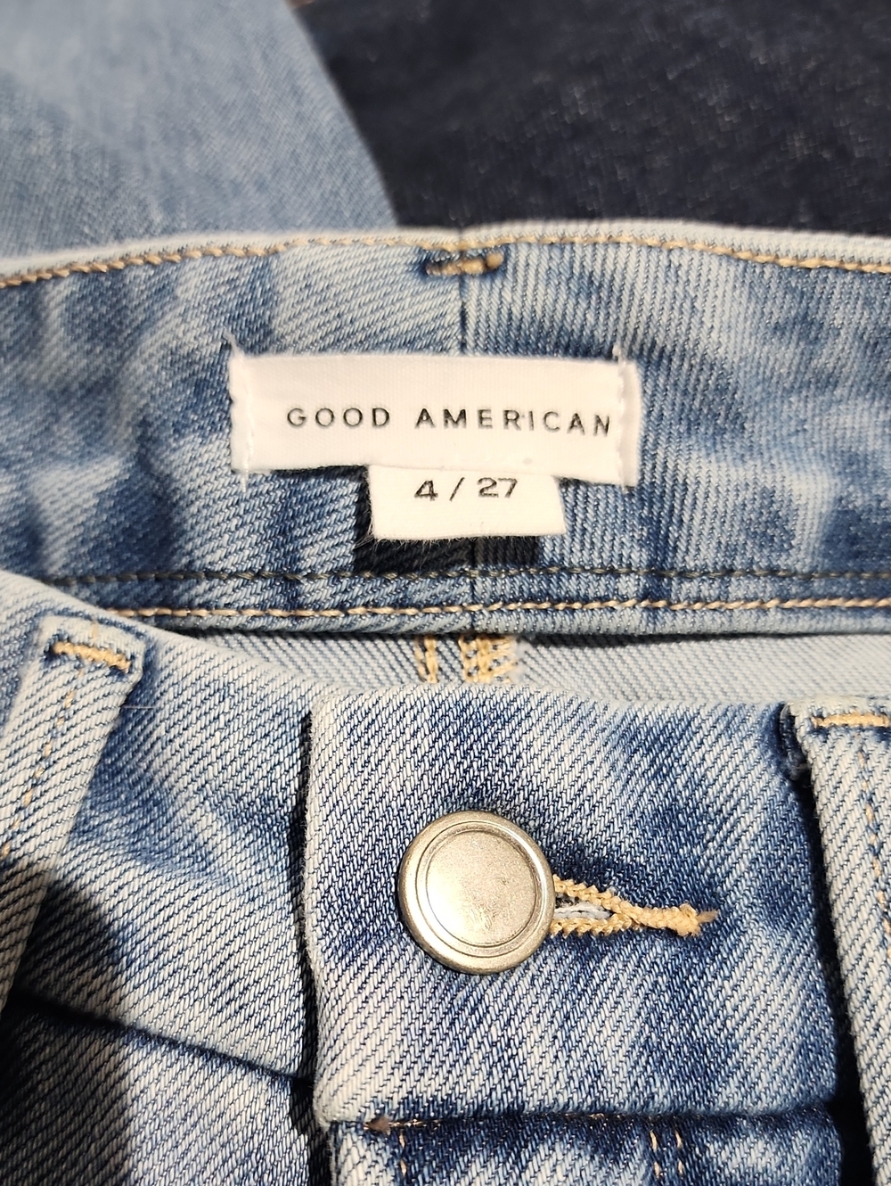 Good American Good Legs Mid Rise Straight Jeans In Indigo1012 - Picture 7 of 9